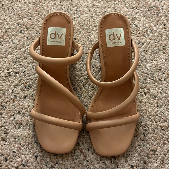 DV by Dolce Vita Shoes - Dolce Vita Nude Strappy Block Heels
